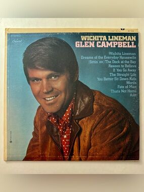 VINTAGE GLEN CAMPBELL WICHITA LINEMAN VINYL 12” LP